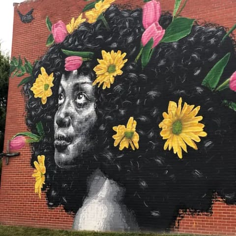 A colorful mural in downtown Waynesboro