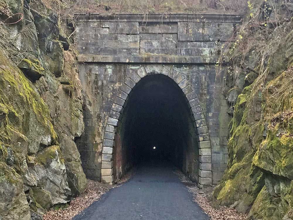 The stone entrance of the Blue Ridge Tunnel